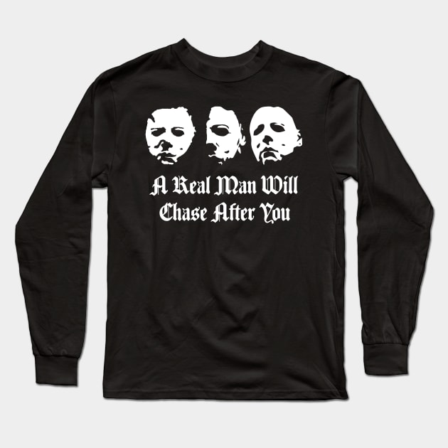 Michael Myers Long Sleeve T-Shirt by Wearing Silly